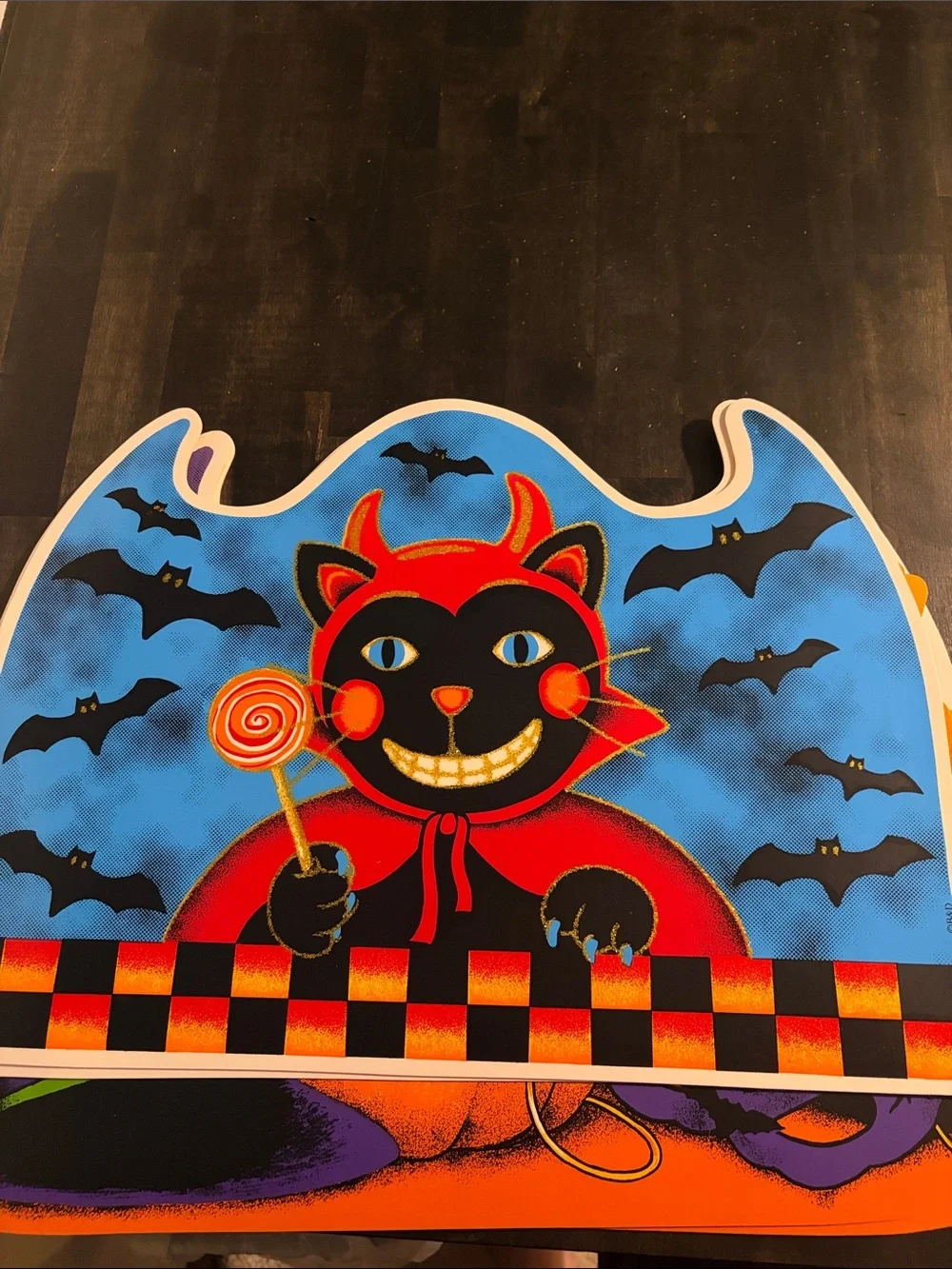 Vintage Halloween Themed Place Mats Lot of Six